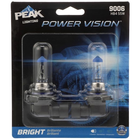 Peak Power Vision Halogen Forward Lighting Automotive Bulb 9006 9006PV-2BPP