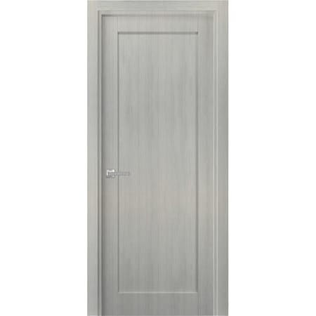 Sartodoors French Interior Door, 30" x 96", Gray QUADRO4111ID-KS-3096