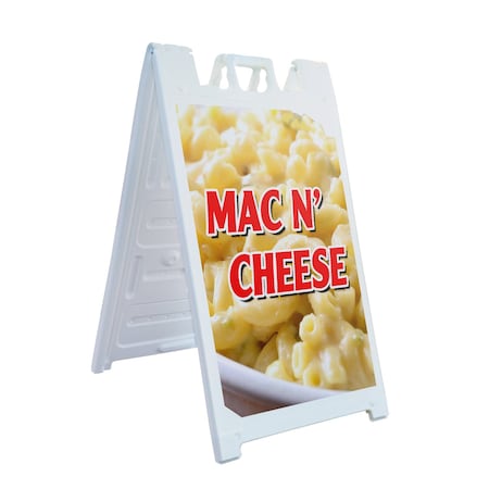 Signmission Mac N' Cheese, A-Frame & 2 Sign Inserts, Heavy-Duty Plastic Frame SBHD-C-2436-Mac N' Cheese