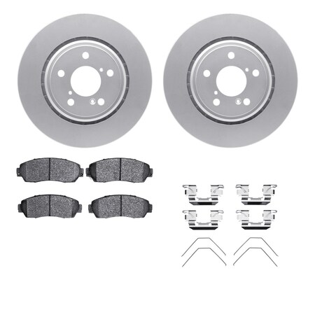 Dynamic Friction Co DFC GEOSPEC Coated Rotors with 5000 Brake Pads - Ceramic and Hardware 4512-59181