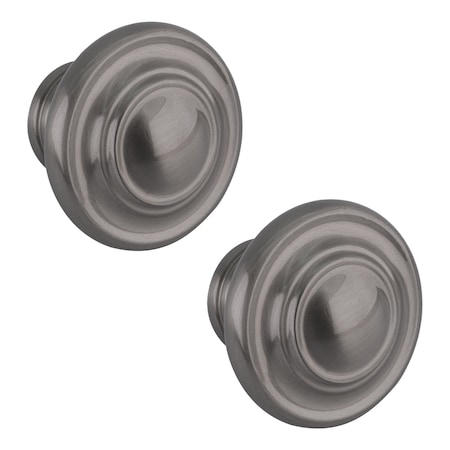 Brixwell Transitional Style Cabinet Knob For Kitchen And Cabinet Hardware 1-3/4 in Dia Satin Nickel Pair BXE26851CG10