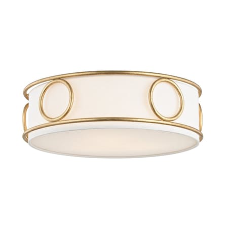 Mitzi Jade 3 Light Flush Mount 15.75 In. Gold Leaf H236503-GL