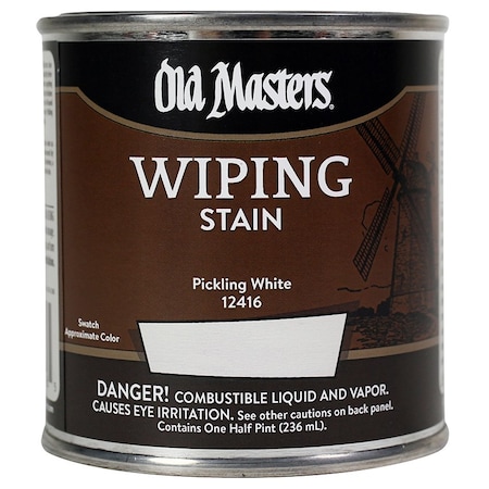Old Masters 1/2 Pt Pickling White Oil-Based Wiping Stain 12416