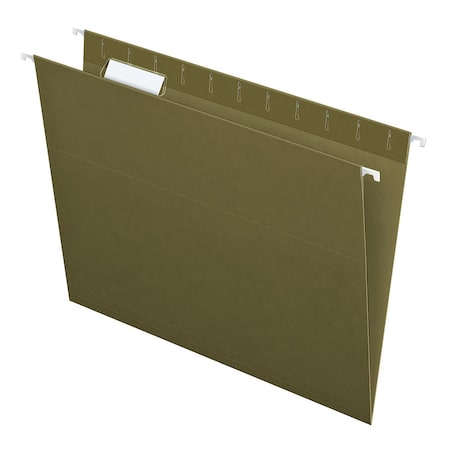 Pendaflex Recycled Hanging Folders, Letter Size, Standard Green, 1/5 Cut, Box of 25, 25PK PFX 81602