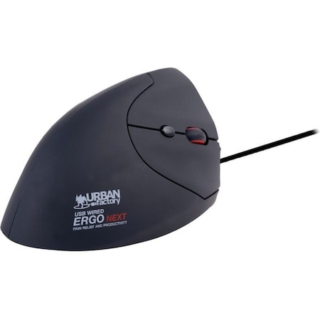 Urban Factory ERGO: Ergonomic Vertical Wired Mouse For The Right-Handed - 3 Button(s) - Right-handed EMR01UF-N