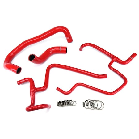 Hps Performance High Temp Reinforced Silicone Radiator and Heater Coolant Hose Kit, Red,  57-1327-RED