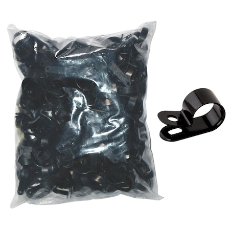 Cable Ties Unlimited Cable Clamp, 1-1/2 in Bundle Dia, 1/2 in W, Nylon 6/6, Black, 250PK CC5-1 1/2-0H