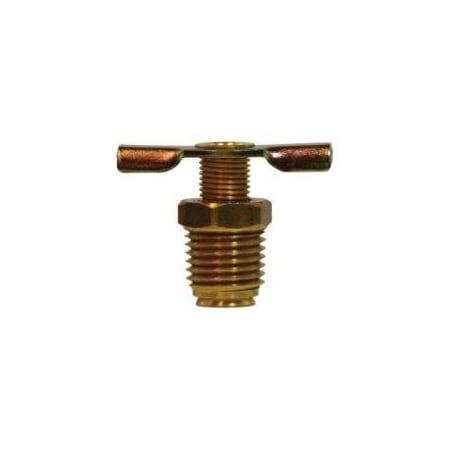 Midland Industries COCK DR 3/8IN MIP BRS 150 150PSI 0.68IN 46087