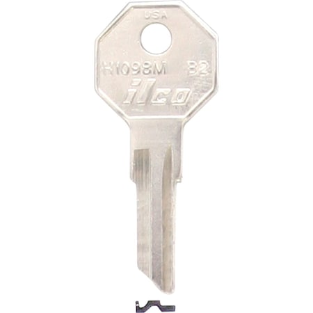 Ilco Briggs B2 Nickel Plated Lawn Mower Key H1098M, 10PK IAL2931802B