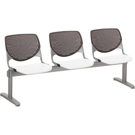 Kfi Kool Beam Seat Beam Seating, Tan Back, 71 in W 22" L 31" H, Polypropylene Seat 2300BEAM3-BP18-SP08