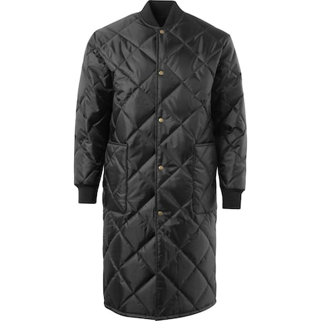 Ironwear Diamond Quilted Insulated Polyester Coat with Knit Rib Collar, Black, 3X-Large 6980-B-3XL