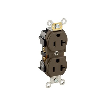 Leviton Industrial Series Heavy Duty Grade Duplex Receptacle, 20 Amp, 125 Volt 5352