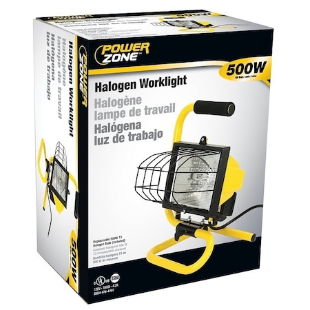 Powerzone Work Light, 1Lamp, Halogen Lamp, 8000 Lumens, Yellow ORHL500W03