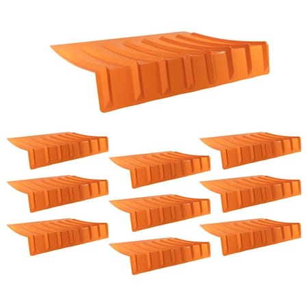 Mytee Products 9inx48inx36in Drop Orange Brick Guard V Shaped Corner Protector Edge Guard, 10PK MPPCP-BG36x10