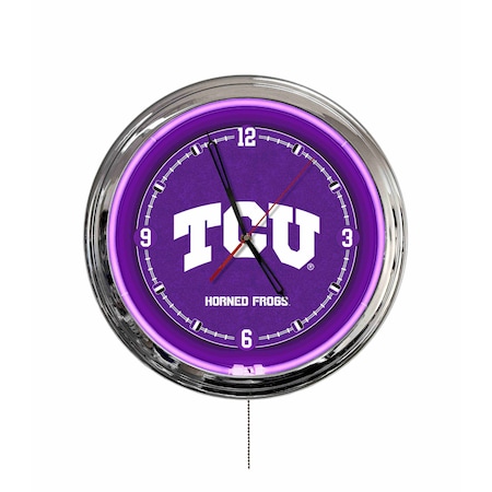 Holland Bar Stool Texas Christian University 16 LED Wall Clock ClkL16