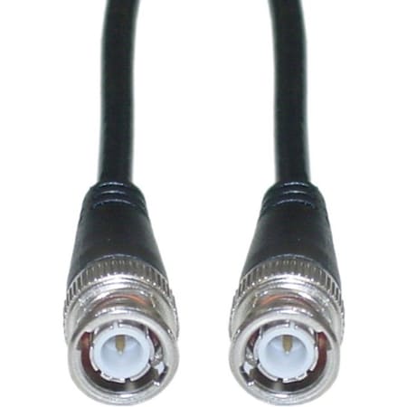 Cable Wholesale BNC RG58/AU Coaxial Cable, 50 Ohm, 0-4 GHz frequency, Black, BNC Male, Copper Stranded Center 10X1-011HD