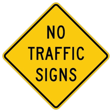 Sign Solutions Usa Traffic Sign, 48 in Width, Aluminum Sign, Diamond DUS12DYE4848W18-1
