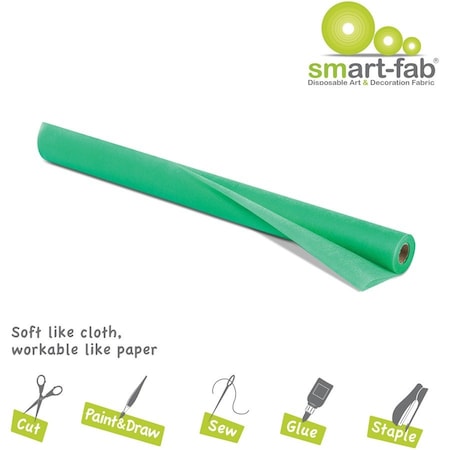 Smart-Fab Disposable Art + Decoration Fabric Roll, 24in x 18 ft, Grass Green, PK3 SMF1U382401850