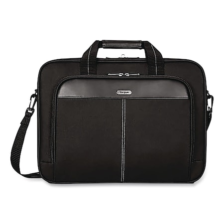 Targus Classic Slim Laptop Briefcase, Fits Devices Up to 16", 16.75 x 3.25 x 12.8, Black TCT027US