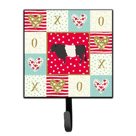 Carolines Treasures 4.25 x 1 x 7 in. Belted Galloway Cow Love Leash or Key Holder CK5258SH4