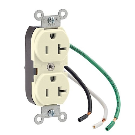 Leviton Leaded Dup 20A 125V Self-Gr LtAl 5362-LT