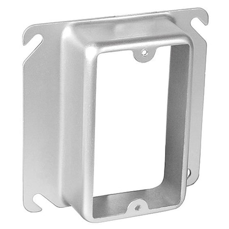 Southwire Device Ring, 1-1/4 in L, 4 in W, Square, 1-Gang, Steel, Silver, Galvanized 52C16-UPC