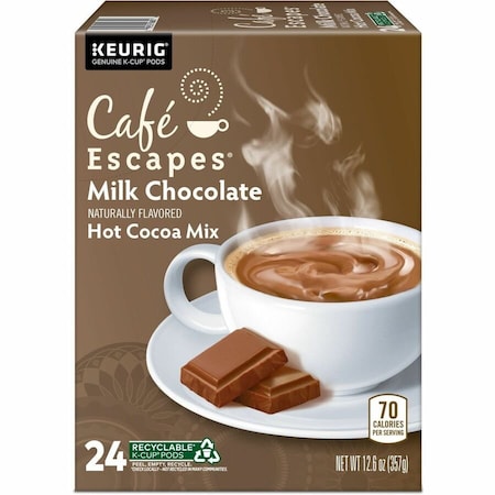 Caf Escapes Cafe Escapes Pod Milk Chocolate Hot Cocoa Keurig Single-Serve K-Cup Pods, 24 Count, 24PK 5000330121