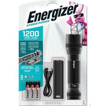Energizer Flashlight, 2 Modes, Black, LED ENYMHT61