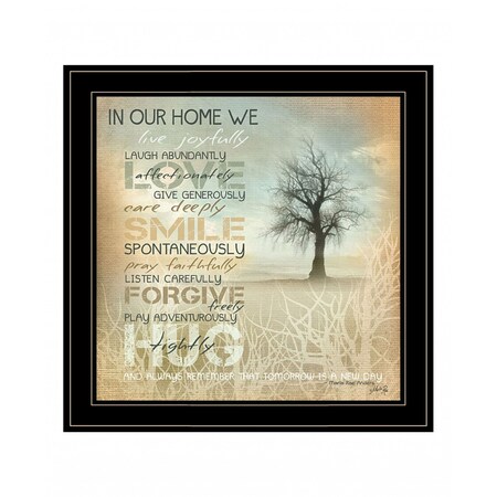 Homeroots In Our Home 5 Black Framed Print Wall Art 407770