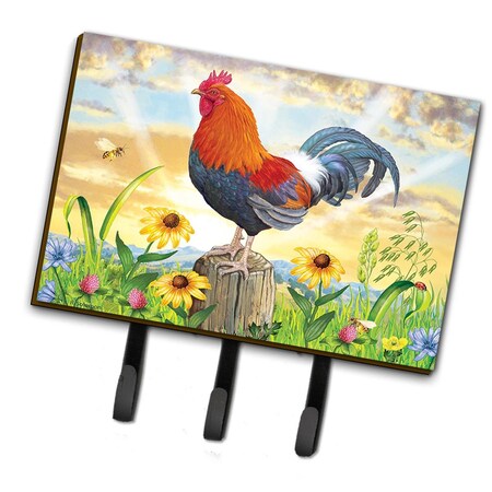 Carolines Treasures 6 x 2 x 9 in. Rooster At Dawn Leash or Key Holder PRS4038TH68