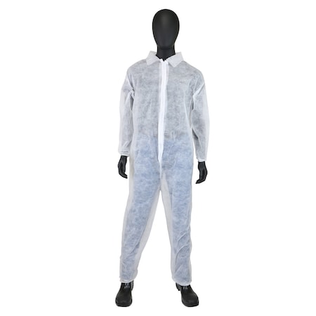 Pip Standard Weight 20GSM SBP Coverall-Elastic Wrist & Ankles, 25PK 3502/M