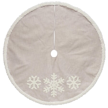 Dyno Tan Linen W/Snowflakes Tree Skirt 2488159-1