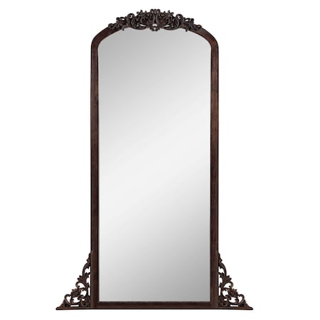 Homeroots 67" Brown Wood Framed Standing Mirror 565120