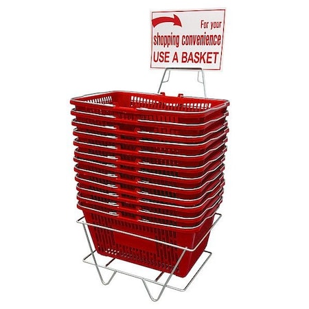 R.W. Rogers Co Hand Basket Set, Red, 8-in L H2112001