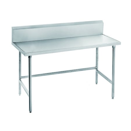 Advance Tabco Work Table 60 in.W x 30 in.D 14 gauge 304 stainless steel top with 5 in.H backsplash TKLG-305