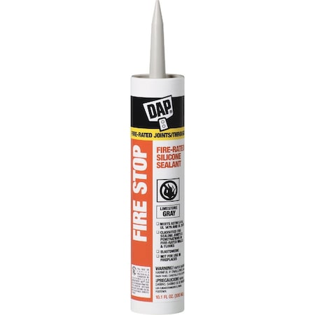 Dap 10.1 Oz. Fire Stop Fire-Rated Sealant Limestone Gray 7079818806