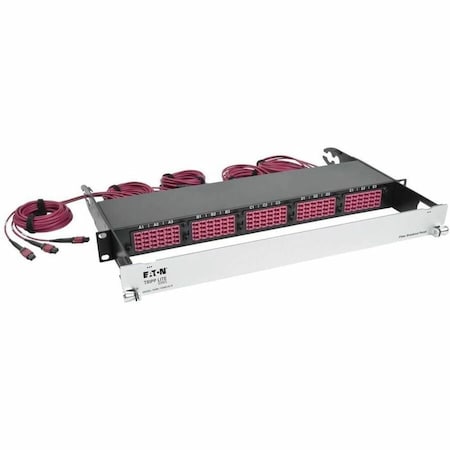 Eaton 40/100Gb Fiber Breakout Patch Panel 40Gb to 4 x 10Gb 100Gb to 4 x 25Gb 15 MTP QSFP to 60 LC, RJ45 N48K-15M8L60-B