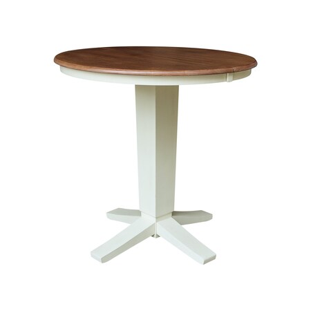 Whitewood Industries Rectangular Extension Dining Table W/ 4 Counter Height Stools, 36 in W, 36.1 in L, 48 in H, 5 K79-36RXT-23-S6132-4