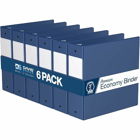 Davis Group Premium Economy, Round Ring, Binder, (Royal Blue, 3"), PK6 2314-92-06