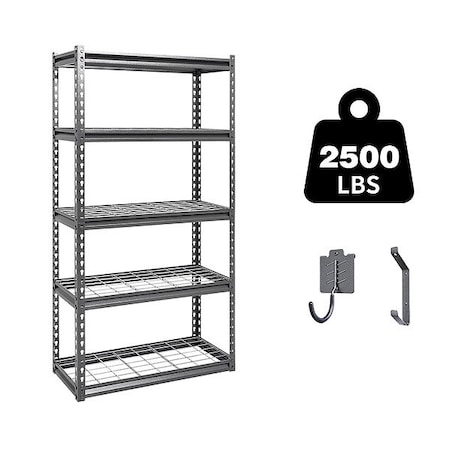 Zoro Select General Purpose Boltless Metal Shelving B-ATLAS301260-5D500
