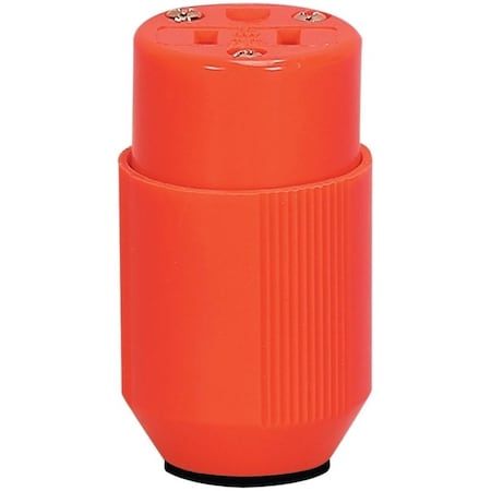 Eaton Wiring Devices Straight Blade Connector, 5-15R, 15 A, 125V AC, 2 Pole, 3 Wire, Orange BP3487-4RN