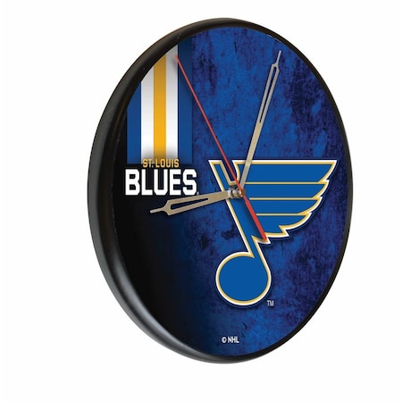 Holland Bar Stool Co St Louis Blues 13" Solid Wood Clock WClkPBlk03STLBlu