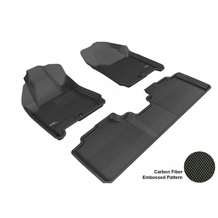 3D Maxpider CADILLAC SRX 20102014 KAGU BLACK R1 R2 Floor Mat L1CD00801509