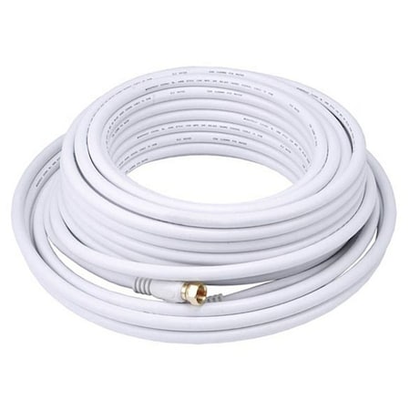 Monoprice Cl2 Coaxial Cable, F Type 50 ft.White 4061