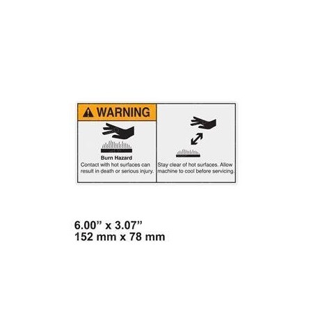 Genie REPLACEMENT DECAL, WARNING BURN HAZARD 1266653