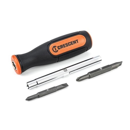 Crescent Multibit Screwdriver, 6In1 CMBS61