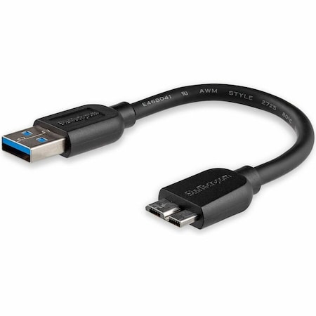 Startech.Com 15cm (6in) Short Slim SuperSpeed USB 3.0 (5Gbps) A to Micro B Cable - M/M USB3AUB15CMS