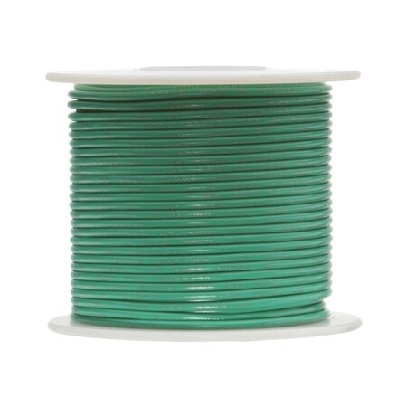 Remington Industries 28 AWG Stranded Hook Up Wire, Green, 100 ft, 0.035" Diameter, 300V 28UL1061STRGRE100
