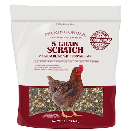 Pecking Order Scratch W/Boonworm 5Grn 12Lb 009352