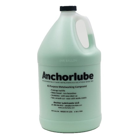 Anchorlube Cutting Fluid, Anchorlube, 1 gal, Jug, Green 3013